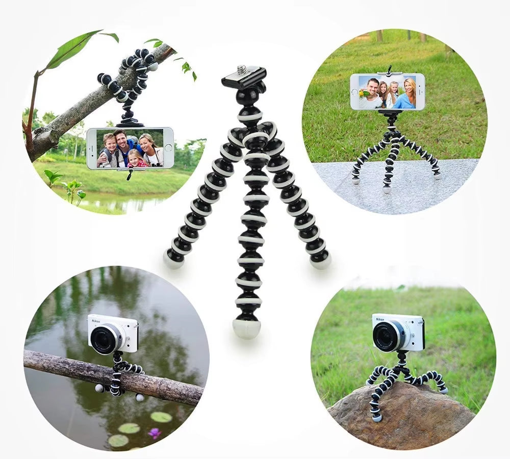 Mini Flexible Tripod for Phone Holder Sports Action Camera Smartphone Stand with Clip Octopus Selfie Stick Tripod for Gopro