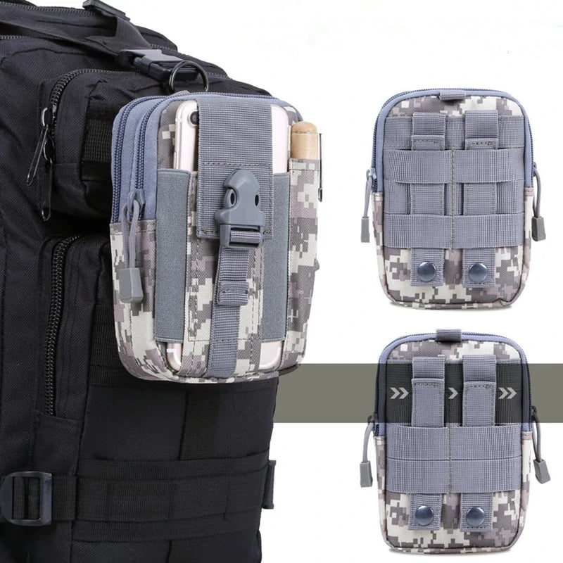 5.5 Inch Outdoor EDC Tactical Waist Bags Pack Men Cell Phone Case Wallet Pouch Holder for Sports Camping Hiking