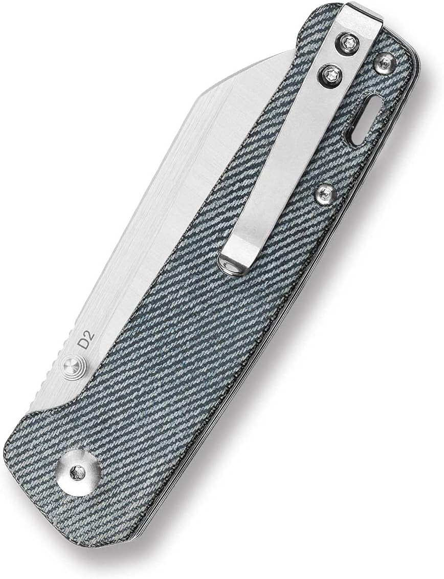 Penguin Pocket Knife,D2 Blade,Various Handle Option, Denim Micarta Handle