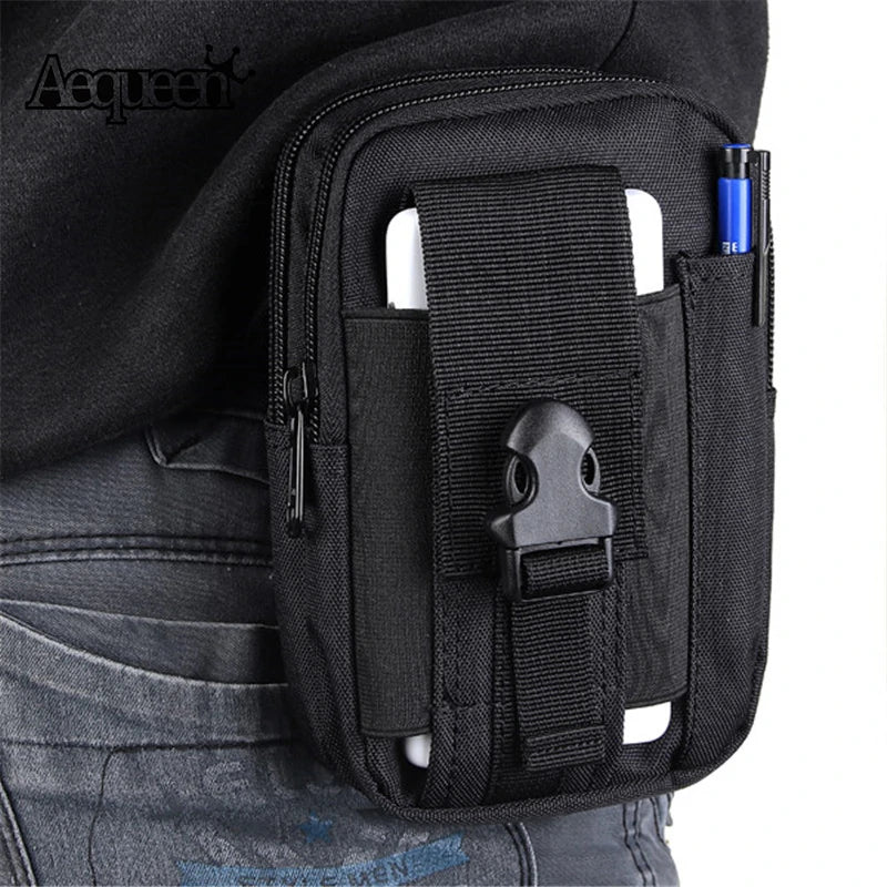 5.5 Inch Outdoor EDC Tactical Waist Bags Pack Men Cell Phone Case Wallet Pouch Holder for Sports Camping Hiking